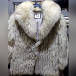 Saga Fox henig natural blue fox fur coat Make Me An Offer!